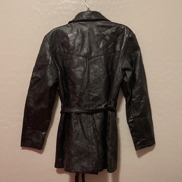 Patchwork black, leather jacket| L - Picture 6 of 8